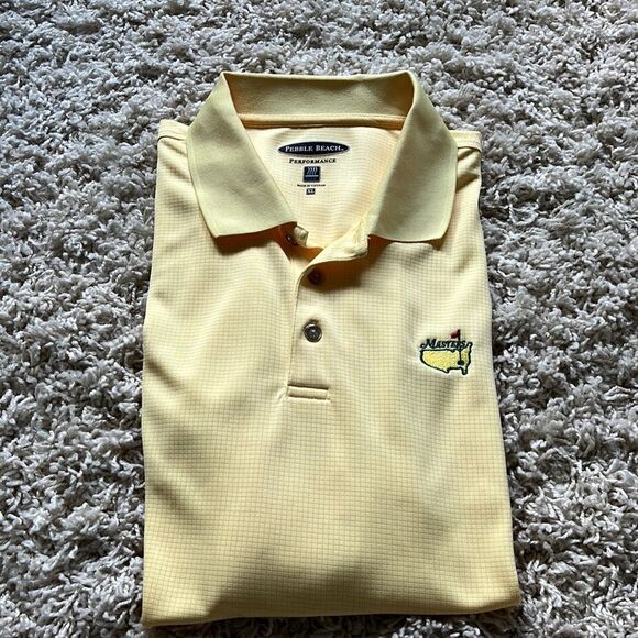 Masters Pebble Beach Mens Performance Polo Shirt XL EUC - Picture 1 of 16